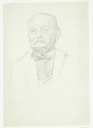 Portret van de schilder Kristian Zahrtman. Borstbeeld