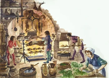De keuken van een rijke heer