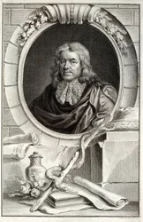 Thomas Sydenham, gegraveerd door Jacobus Houbraken (1698-1780) gepubliceerd in Amsterdam, 1746