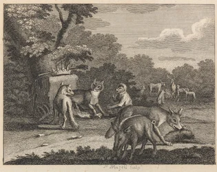 De jakhals, luipaard en andere dieren