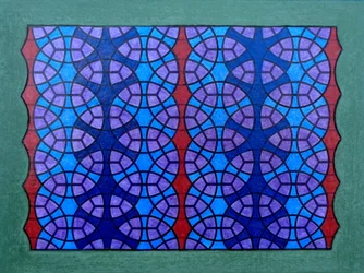 Cirkels in Hexagonaal Raster. 2020