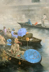 Punts op de Wey bij Brooklands