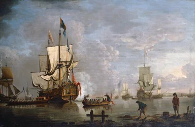 Het ochtendschot: HMS Peregrine voor Rochester