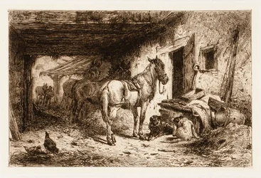 Zonder titel (paarden en stal)
