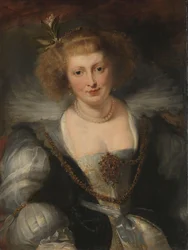 Portret van Helena Fourment (1614-1673), de tweede vrouw van de kunstenaar