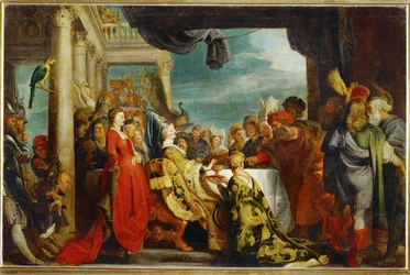 Alboin en Rosamunde (schilderij op doek)