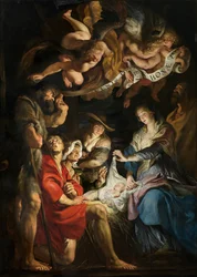 De geboorte van Christus, aanbidding van de herders