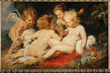 Christuskind met Sint Jan en twee engelen