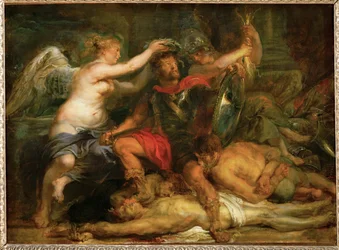 Kroning van de overwinnaar, c.1630 (schilderij op eikenhout)