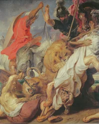 Detail van De Leeuwenjacht, 1621