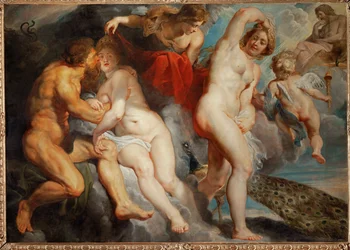Ixion, koning van de Lapithen, misleid door Juno (schilderij op doek)