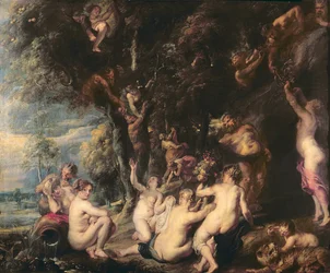 Nimfen en saters, c.1635