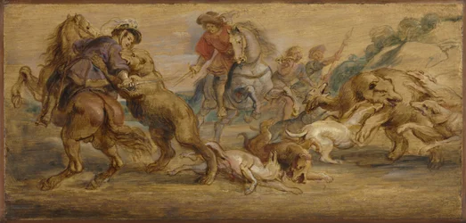 Studie voor "De Berenjacht" (voor het Alcázar, Madrid)