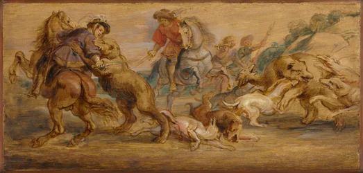 Studie voor De Berenjacht voor het Alcázar, Madrid, ca. 1639