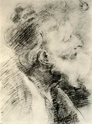 Studie voor het hoofd van een oude man, 1913