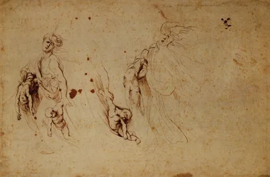 Studie van Medea die haar kinderen doodt