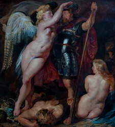De kroning van de held van de deugd