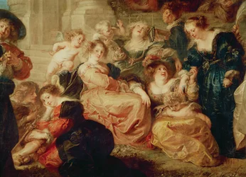 De tuin der liefde (detail van de groep met Rubens