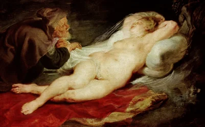 De kluizenaar en de slapende Angelica, 1626-28