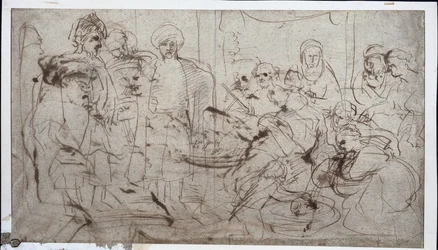 Tomyris met het Hoofd van Cyrus (verso)