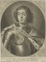 Portret van keizer Peter I de Grote 1672-1725