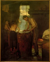 Italiaanse dorpshoedenmaker. Sora