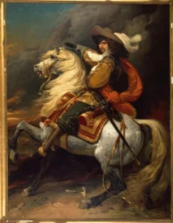 Josias Rantzau, ruiterportret / schilderij door Kroeyer naar Alaux