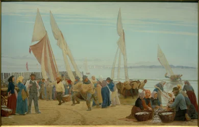 Ochtend bij Hornbaek. De Vissers Komen aan Land