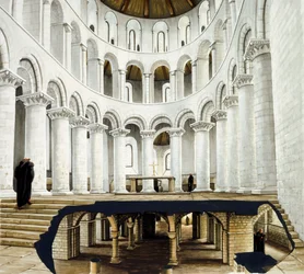 Het priesterkoor en de crypte in de abdij van St. Augustinus, 12e eeuw, ca. 1990-2010