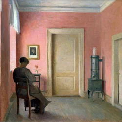 Zittende vrouw in een interieur, 1915
