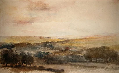 Een Verre Uitzicht op Lowther Castle, Westmorland