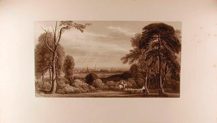Gezicht op Oxford vanuit Wytham