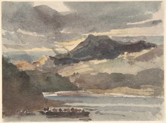 Studie voor «De veerboot» - Snowdon vanaf Llyn Padran, Noord-Wales