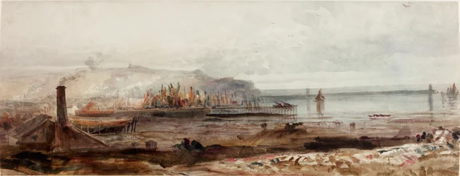 Uitzicht op een Haven, rond 1830-1840