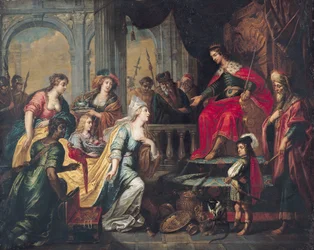 De koningin van Sheba voor Salomo
