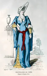 Dame van het landgoed uit de tijd van Karel VIII van Frankrijk