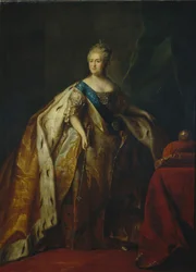 Portret van keizerin Catharina II 1729-1796, 1796