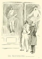 Cartoon door Phil May, uit de jaren 1890
