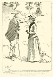 Cartoon door Phil May, uit de jaren 1890