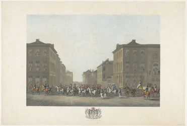 Muziekkorps bij inhuldiging van Willem I te Brussel op 21 september 1815