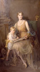 Portret van Helen, vrouw van de 8e Hertog van Northumberland en Lord Geoffrey Percy