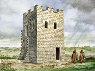 Turret 36b Housesteads Romeins Fort, 2e eeuw