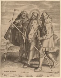 Christus en Zijn Discipelen op Weg naar Emmaüs