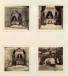Alhambra en Hof van de Leeuwen, uitzicht in zuidelijk transept, ca. 1859