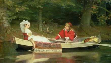 Met de rivier, 1869