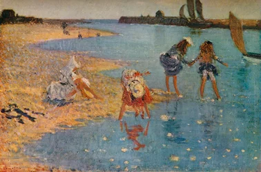 Kinderen pootjebaden, 1891, 1930
