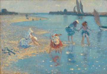 Walberswick, kinderen pootjebaden, 1891
