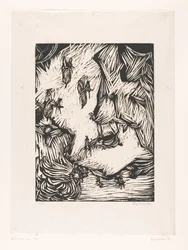 Groep berggeiten in rotsachtig landschap