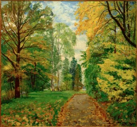 Een herfstweg