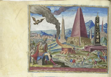 De Piramides van Egypte uit de serie De Achtste Wereldwonderen, 1572